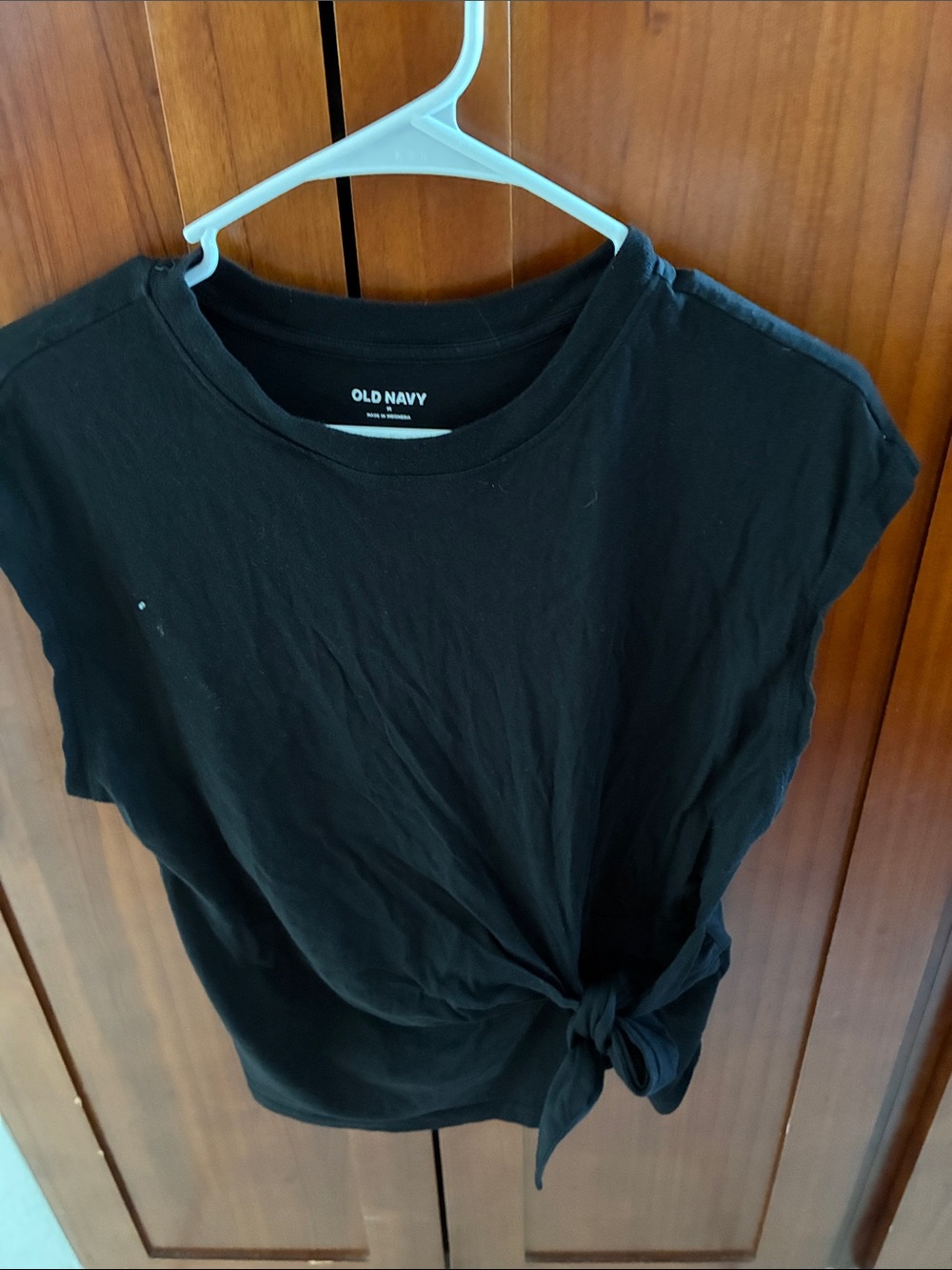 Old Navy Black Tie-Front Tank Top
